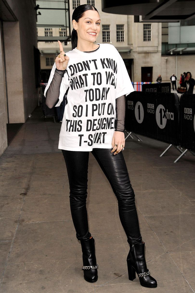 Jessie J's "I Didn't Know What To Wear Today So I Put On This Designer T-Shirt" T-shirt   PYGOD.COM