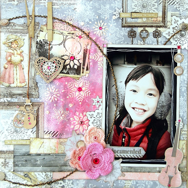 Documented Layout by Irene Tan using BoBunny Winter Wishes collection