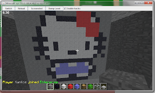 Cute Hello Kitty on Minecraft