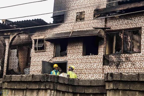 0 Photos: Staff of National Open University burnt to death as fire guts house in Ketu, Lagos