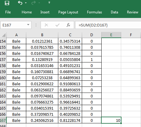 The Power of Goals.: Running a Simple Simulation With Excel.