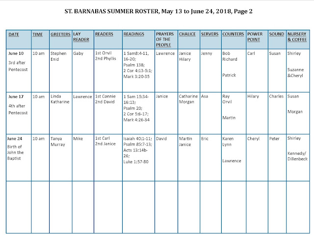 roster schedule