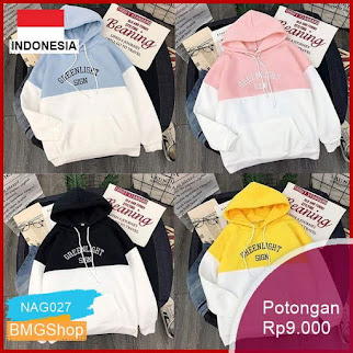 NAG027 Jaket Hodie Wanita Lengan Panjang Greenlight Murah Bmgshop