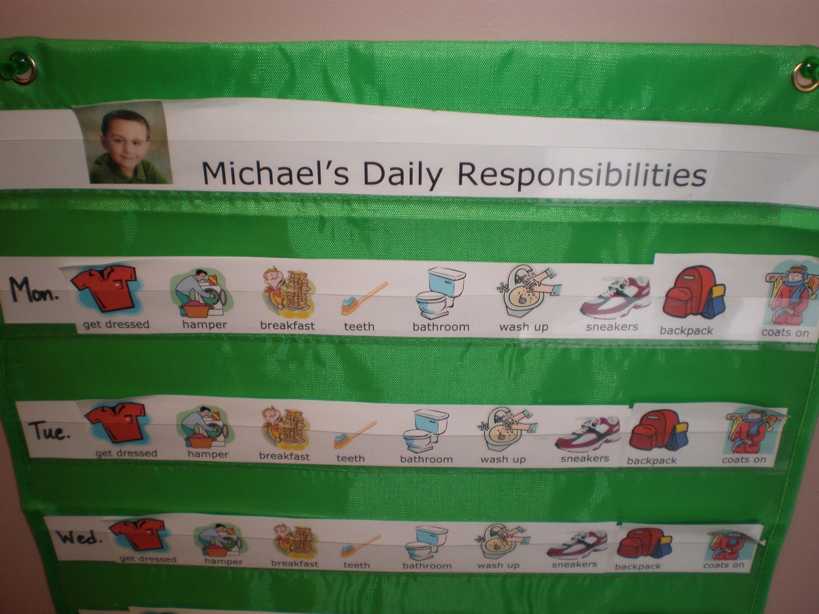 NJ Crafty Momma: Daily Responsibility Charts - Make Mornings Easier