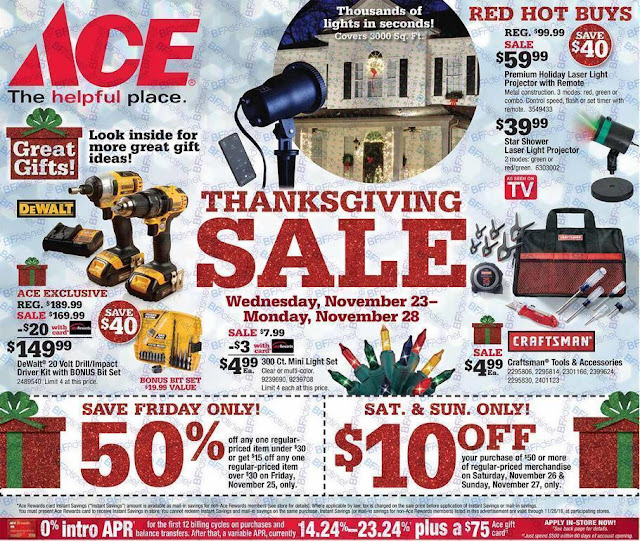 Ace Hardware Black Friday 2016 tools ad