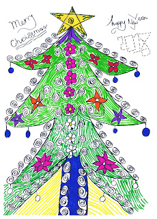 Christmas Tree, Drawing Art