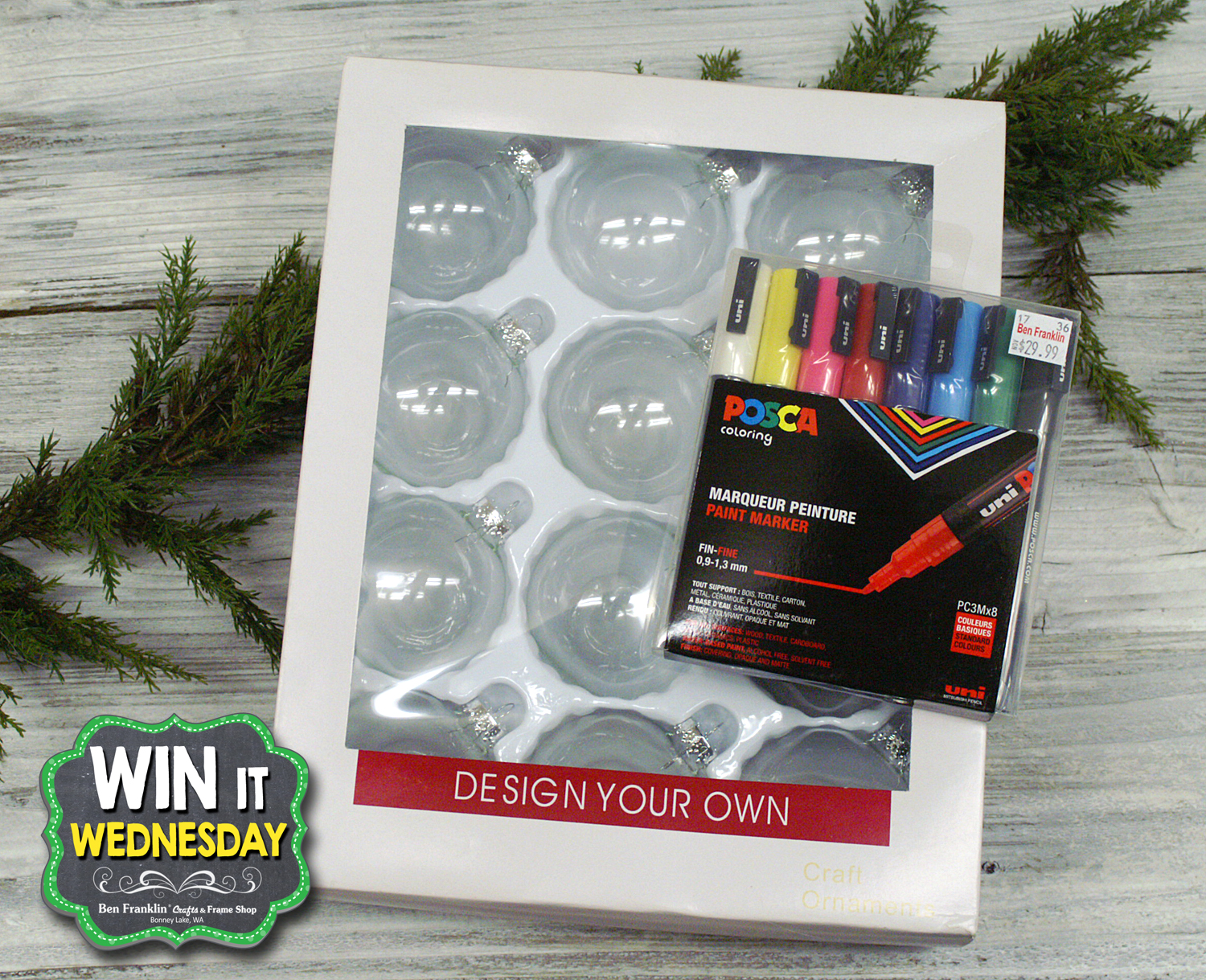 Ben Franklin Crafts and Frame Shop Make Ornaments with POSCA Paint Pens