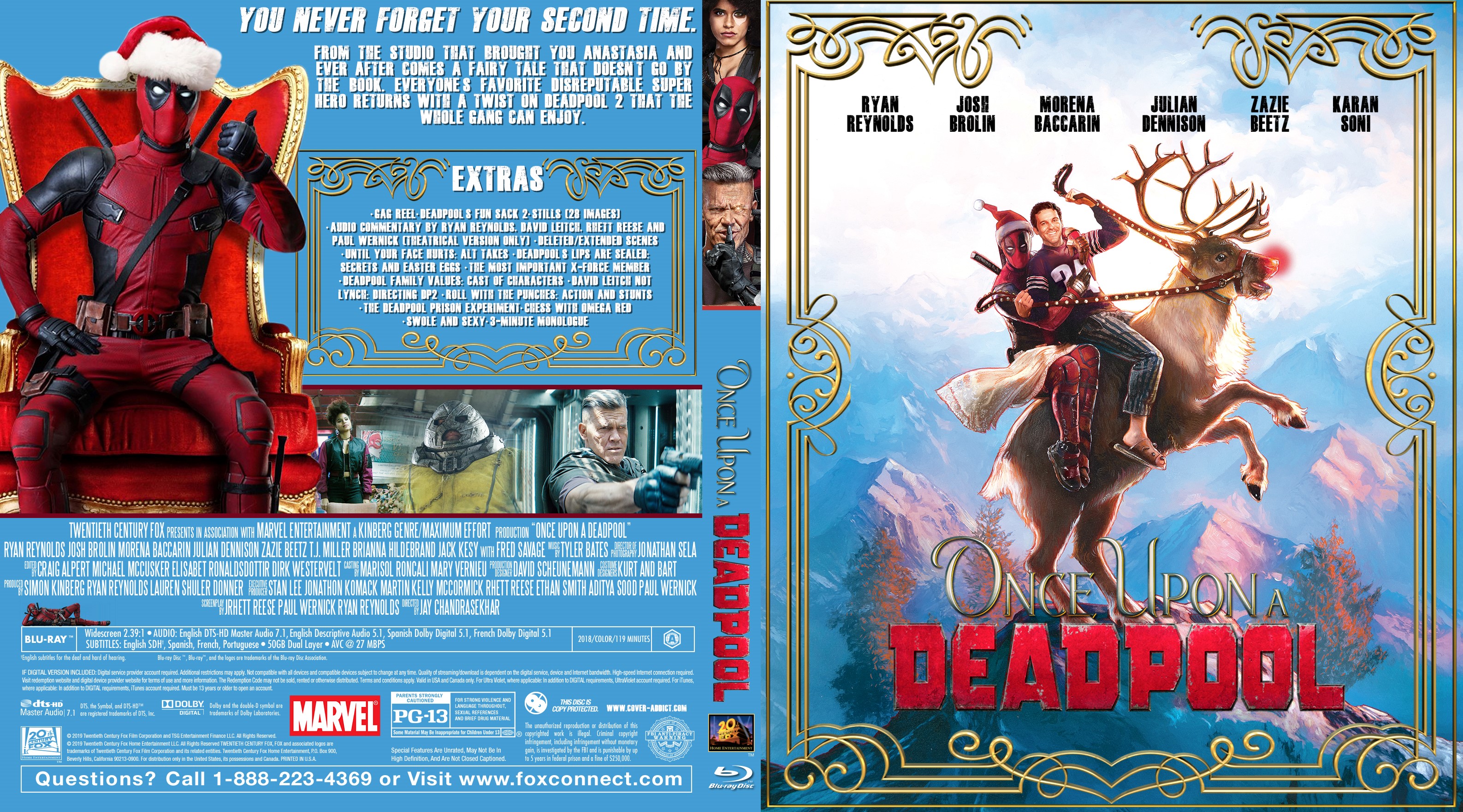 Once Upon A Deadpool Bluray Cover Cover Addict Free Dvd