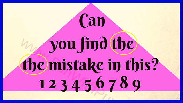 Can you find 'the the' mistake in this? 1 2 3 4 5 6 7 8 9