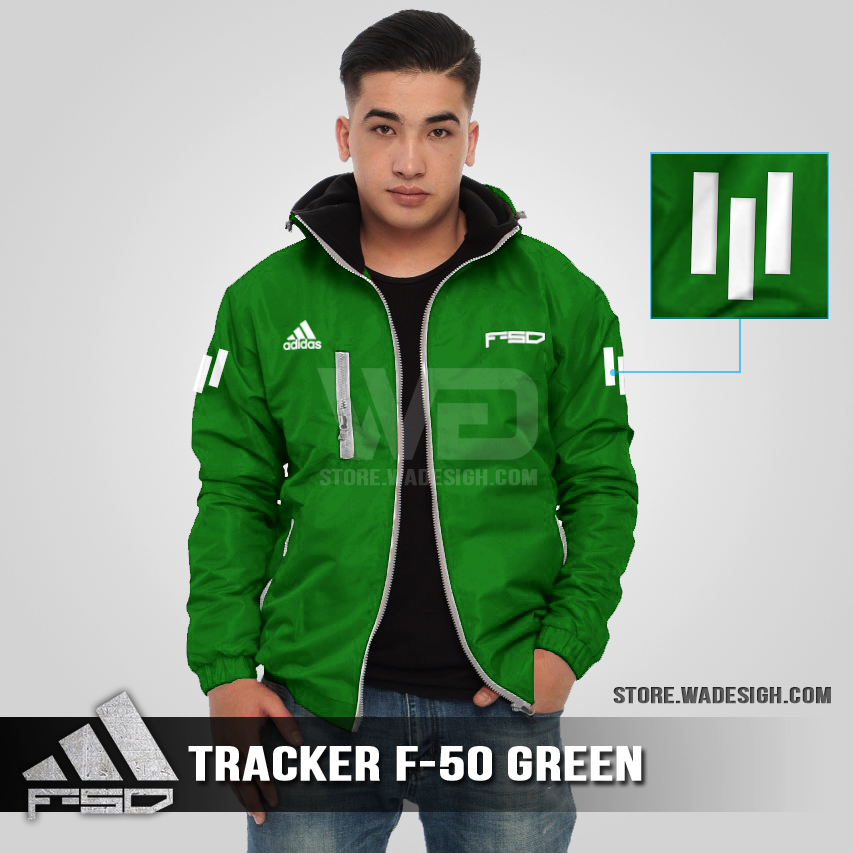 Jaket Tracker Waterproof Adidas F-50 Hijau