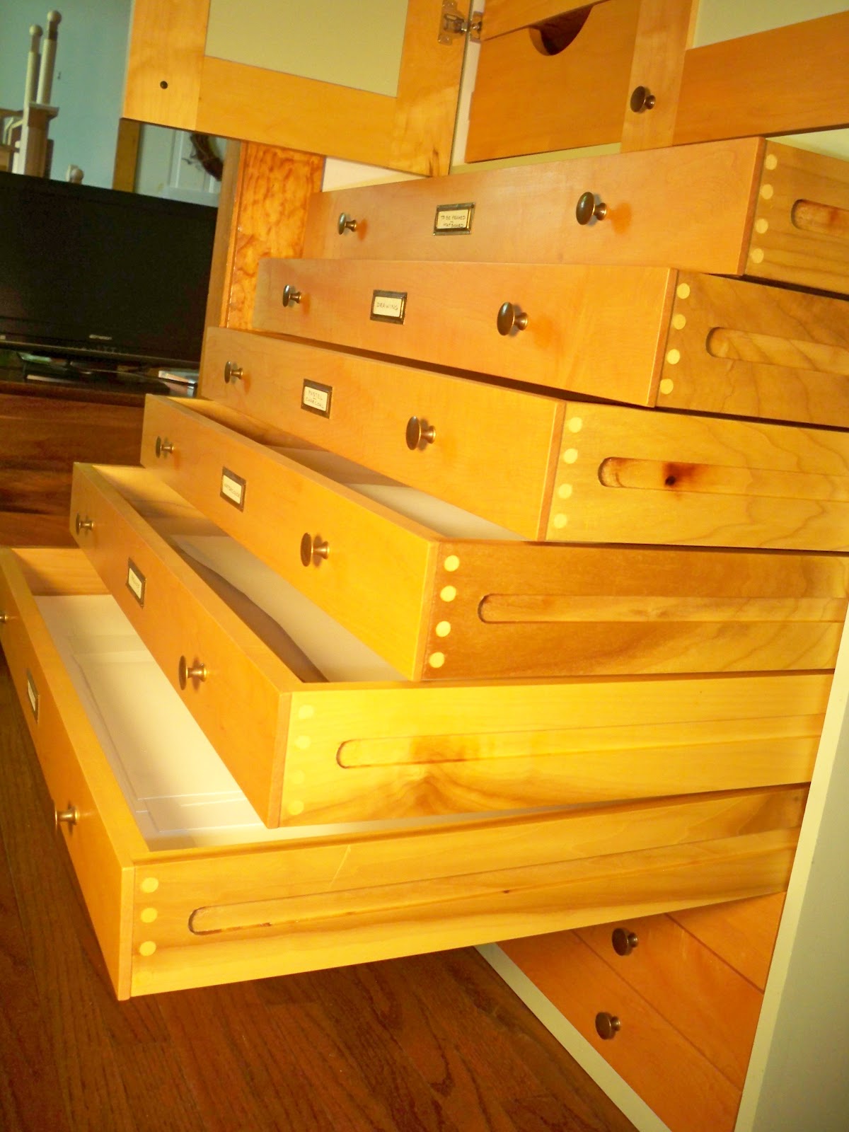 littlewing woodwork Art Supply w/ Flat Files