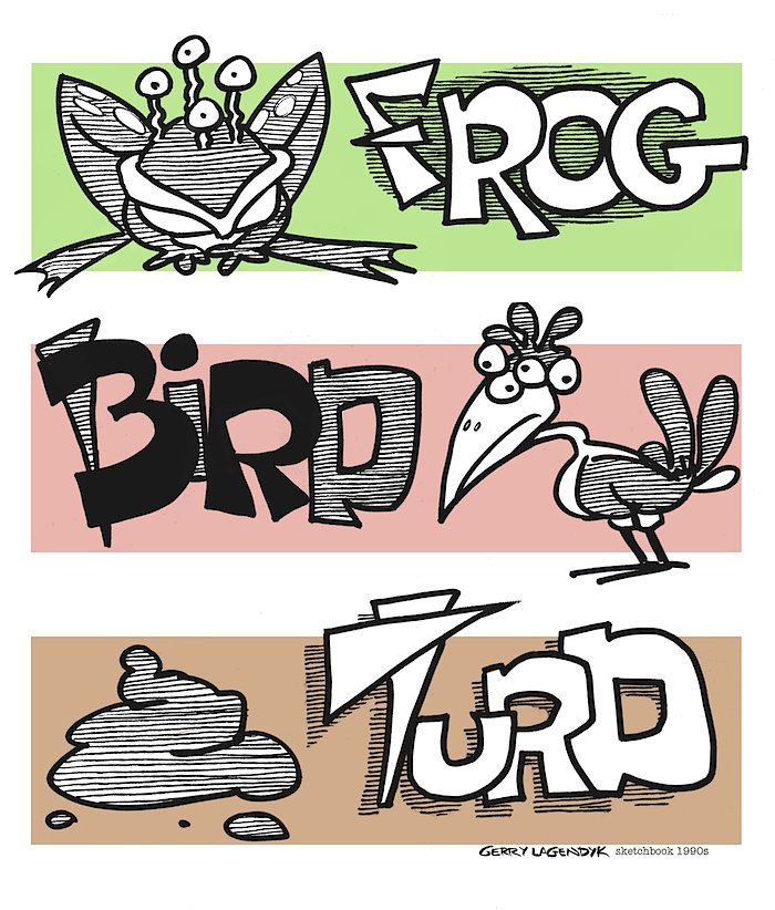 Frog Bird Turd Frog Bird Turd cartoon