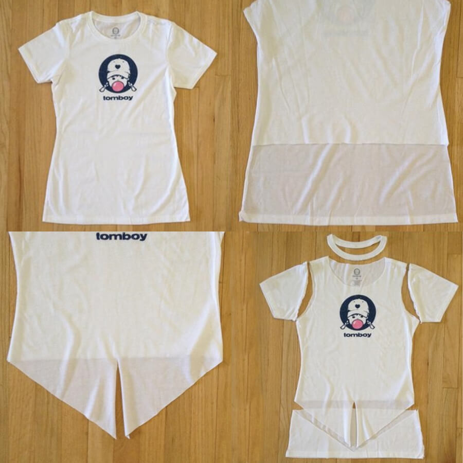 camiseta customizada nas costas