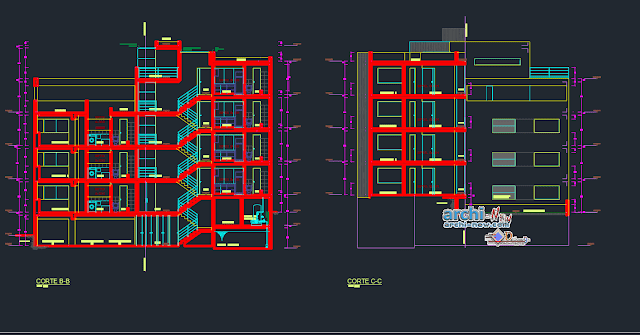 Residential social housing in AutoCAD 