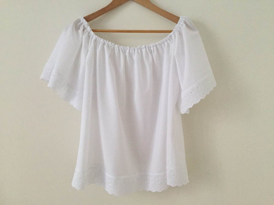 DIY Ropa premama blusa sin hombros patrones gratis. Blog costura y blog diy