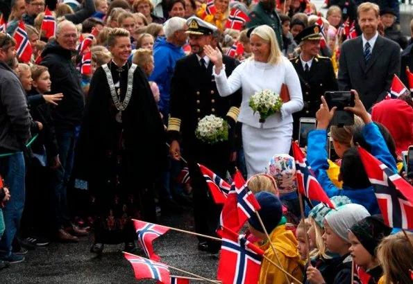 Crown Prince Haakon and Crown Princess Mette-Marit attended the official opening of Måløy Raid Center