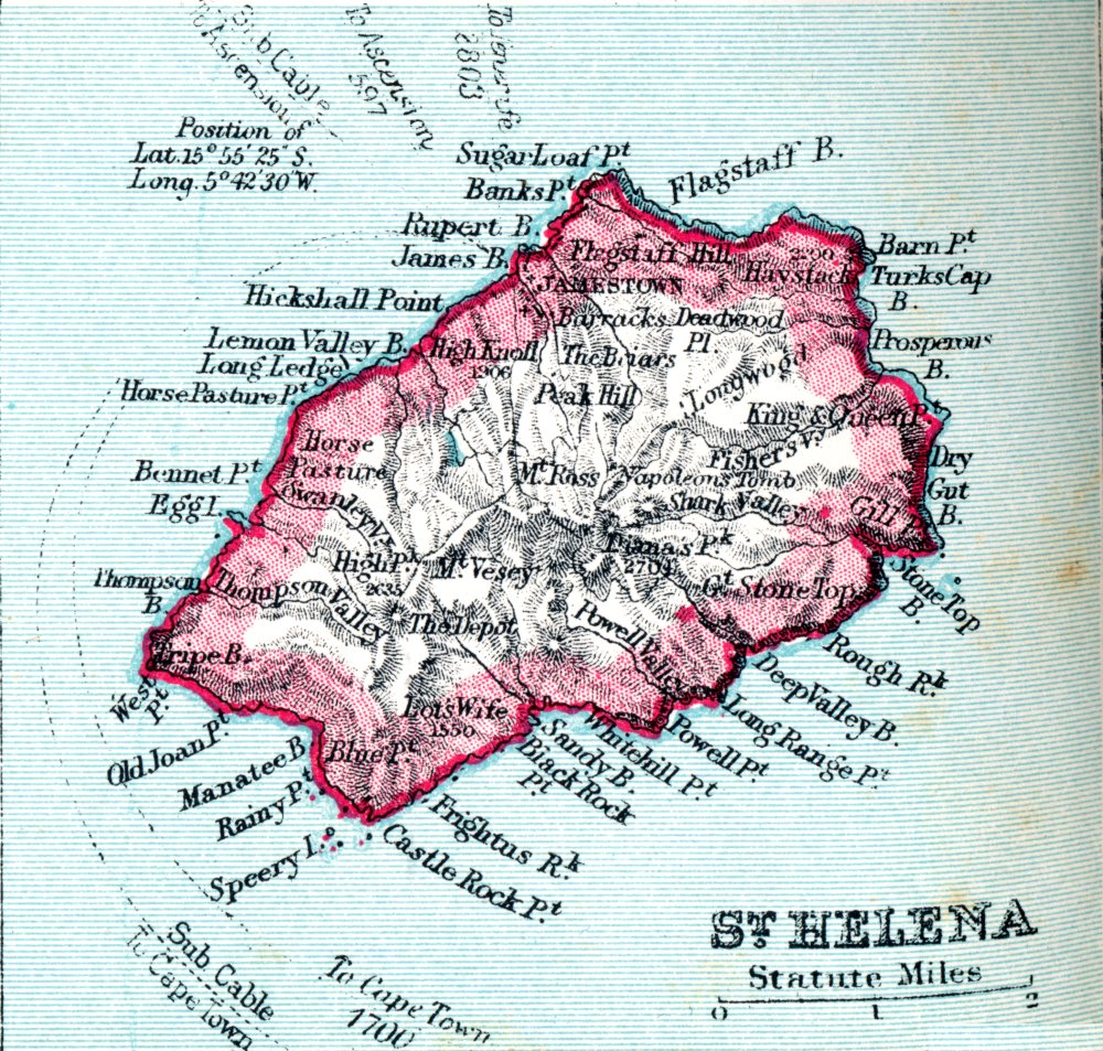 Mapas da Ilha de Santa Helena | Reino Unido