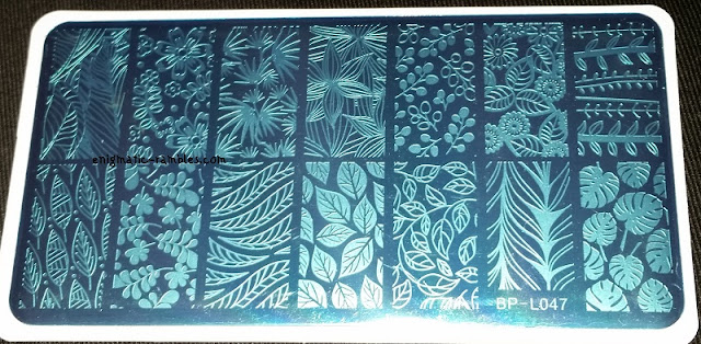 Stamping Plate Born Pretty Store L047 Leaf Design Stamping-Plate-Born-Pretty-Store-L047-Leaf-Design