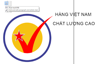 vẽ logo “Hàng Việt Nam chất lượng cao” bằng Coreldraw X6