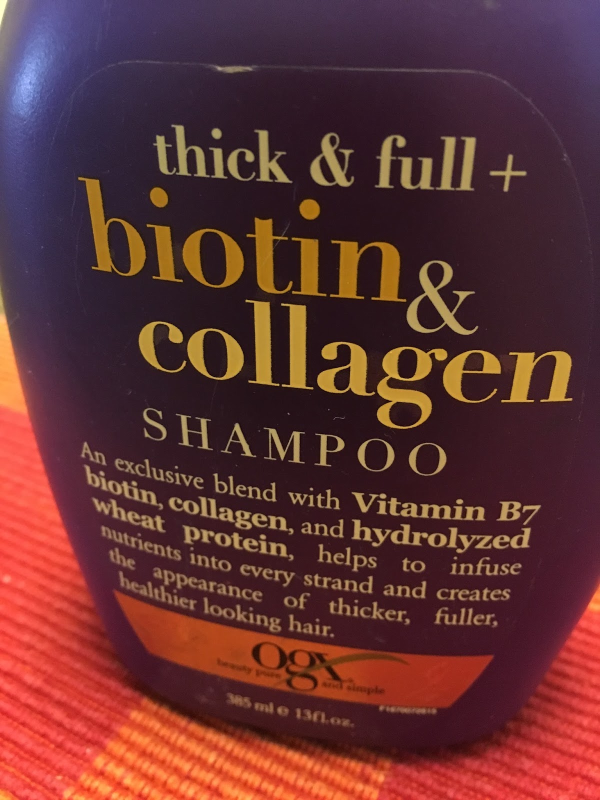 Organix Thick and Full Biotin and Collagen Shampoo Review, Swatch Kumkum