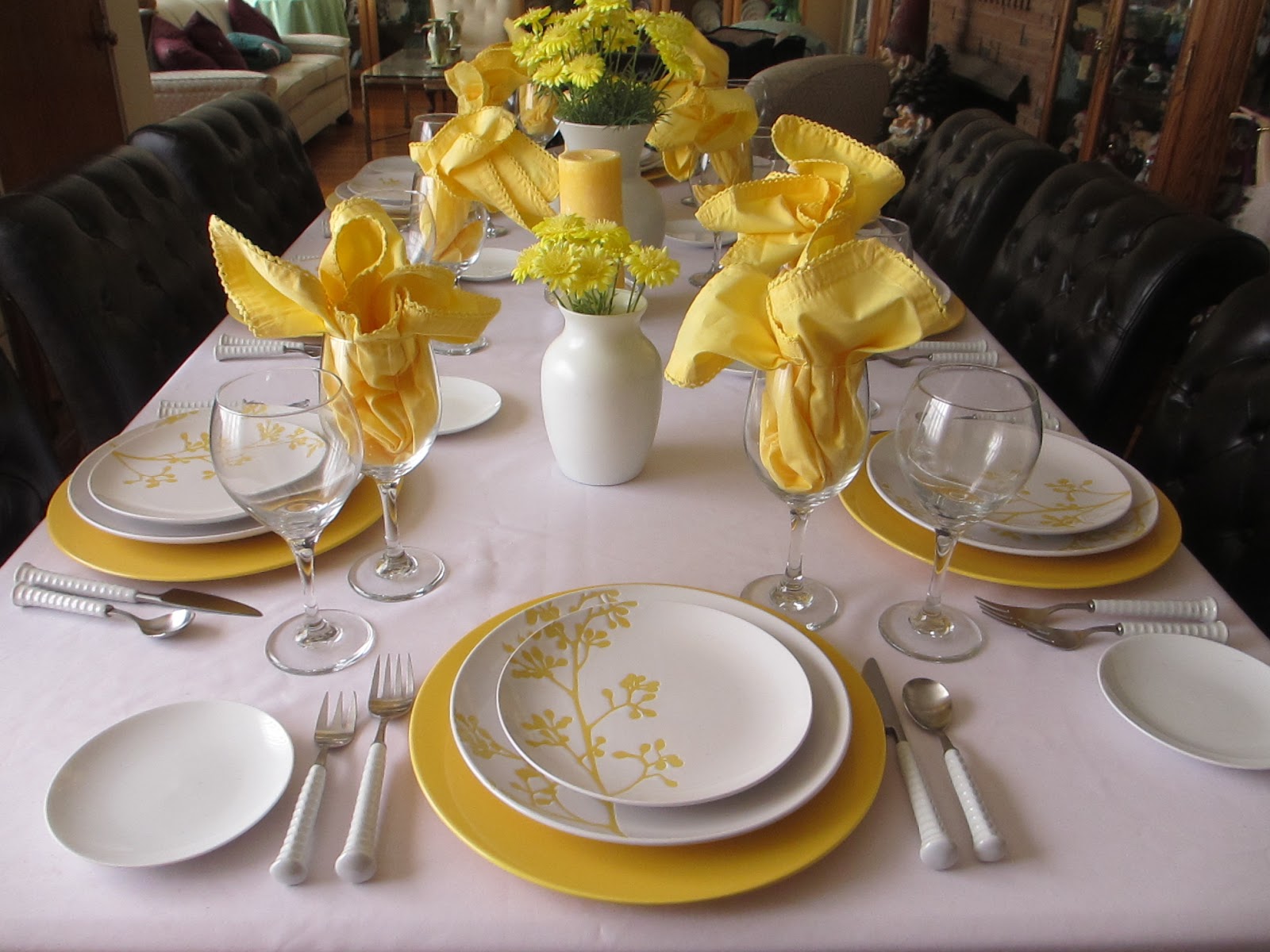 The Guest Springtime Yellow and White Tablescape