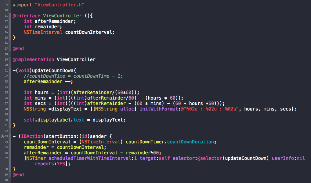 Count Down Timer with datePicker in xCode Tutorial Unity 3D