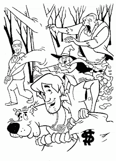 scooby doo colouring in pages