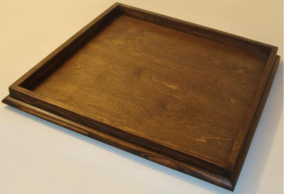 Good Stuff Handmade 36 X Dark Walnut Bevel Edge Ottoman Tray 36 X Dark Walnut Bevel Edge Ottoman Tray