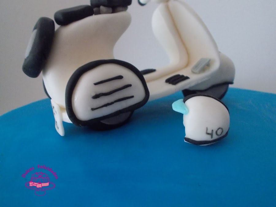 Tarta fondant vespa