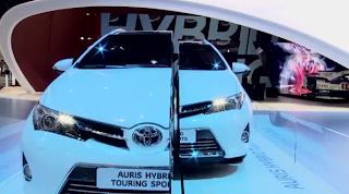 Toyota's exclusively hybrid showcase at Frankfurt Motor Show 2013 featuring the latest Toyota Prius and Prius Family, locally produced Yaris and Auris Hybrid