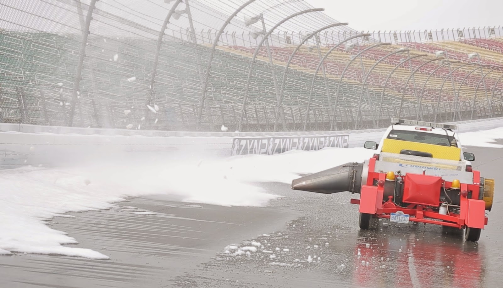 Nascar Air Titan TrackDrying System / The system has units pulled behind a truck that shoot