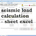 seismic load calculation - sheet excel