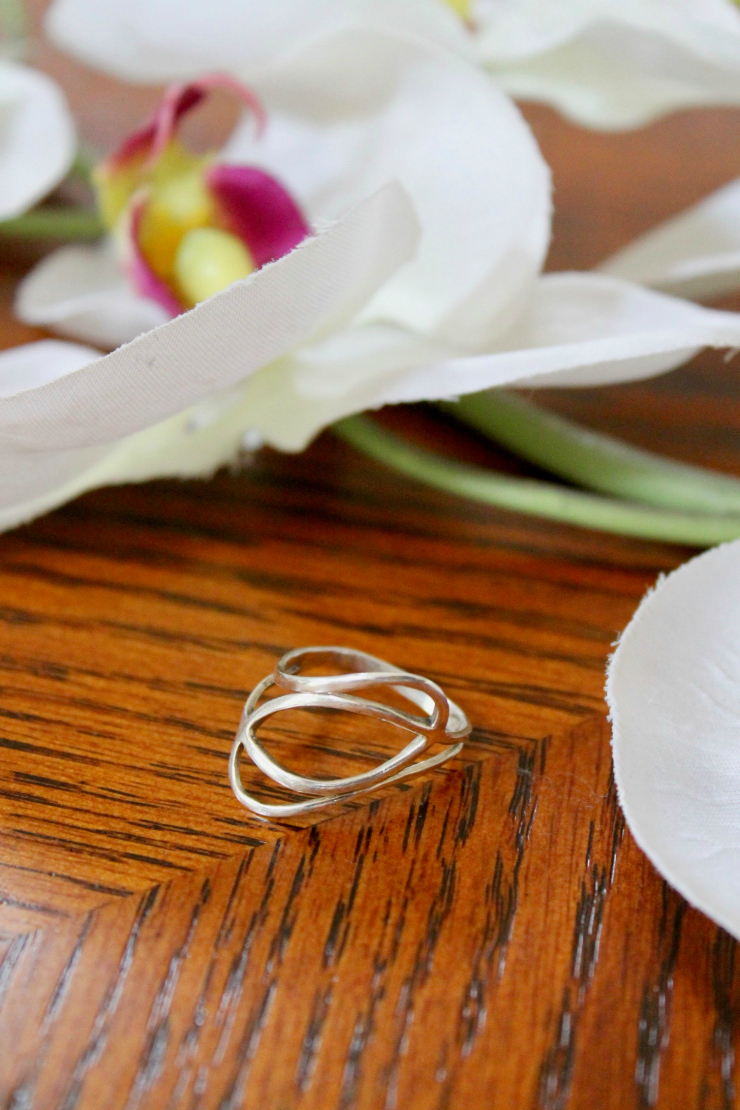 Sterling silver geometric ring, Everyday jewelry #accessories