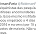 ROBINSON DIZ QUE PESQUISA CERTUS É MENTIROSA