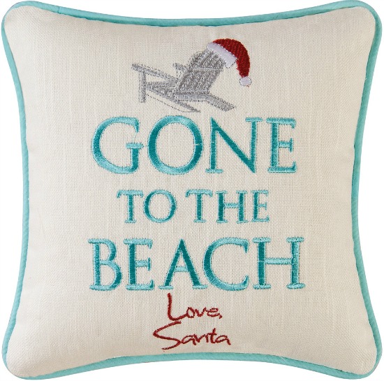 Santa Gone to the Beach Pillow