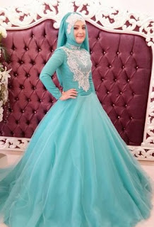 Model Baju Muslim Dari Kain Brokat Gaun Contoh Long Dress Brokat Muslim Desain Mewah Dan Elegan