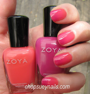 Zoya Maya and Zoya Areej Sponge Gradient Nail Art