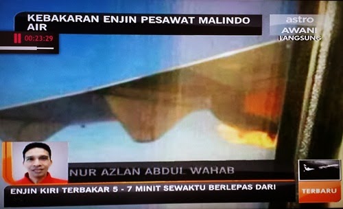 Penumpang berkongsi pengalaman detik-detik cemas Malindo Air, enjin pesawat malindo air terbakar, Nur Azlan Abdul Wahab , gambar enjin pesawat malindo air terbakar
