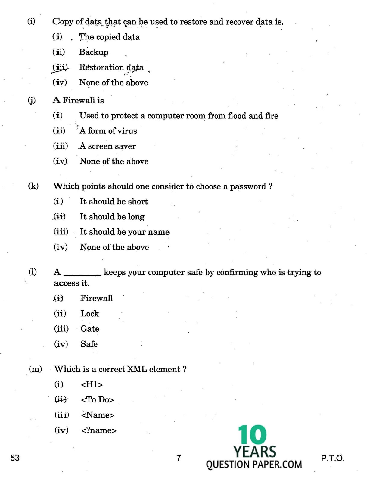 cbse class 10th 2016 board Information Technology question paper set-4 cbse class 10th 2017 Information Technology question paper 4