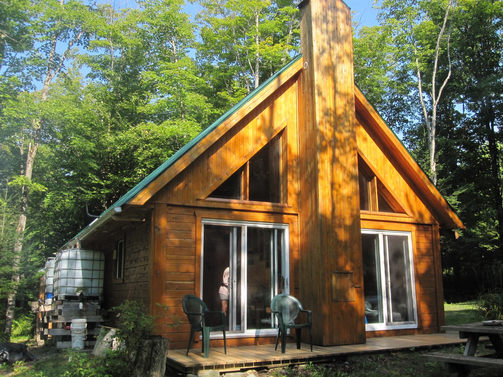 plan de maison en bois rond