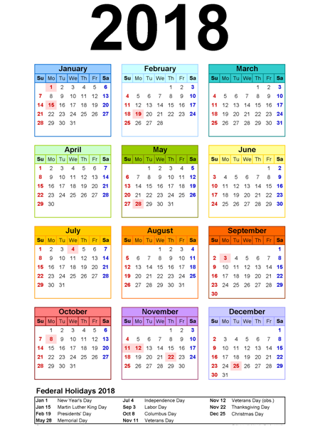 New Year 2018 Calendar New Year 2018 Calendar