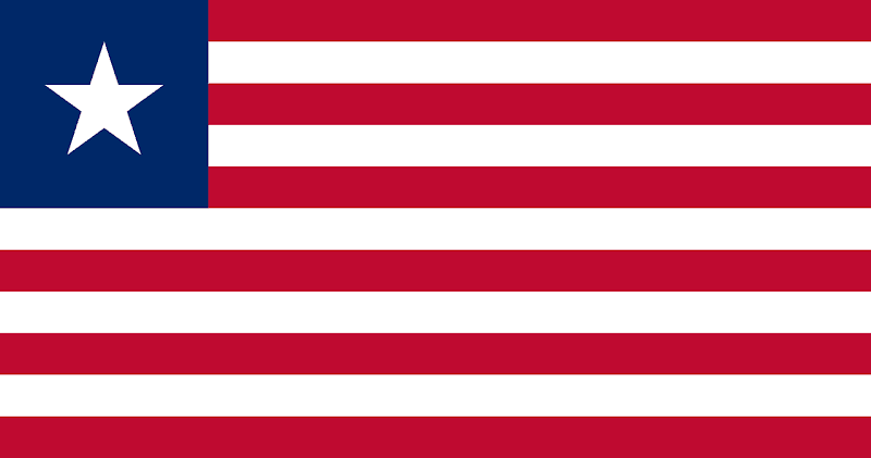 Logo Gambar Bendera Negara Liberia PNG JPG ukuran 800 px