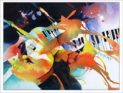 jazz watercolor abstract texas andrews rae artist acrylic session liquid painting paint