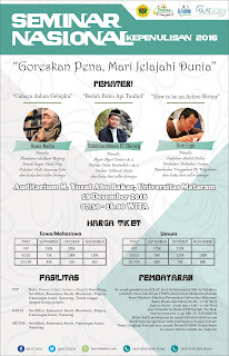 SEMINAR NASIONAL KEPENULISAN DI UNIVERSITAS MATARAM SEMINAR NASIONAL KEPENULISAN DI UNIVERSITAS MATARAM