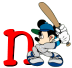 Alfabeto de Mickey Mouse en diferentes posturas y vestuarios n.