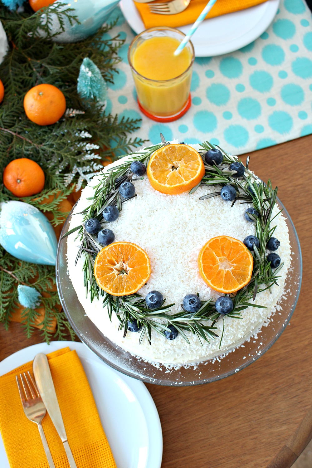 Orange + Turquoise Holiday Brunch Tablescape Plus a ...