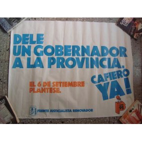 Orientaciones de Cafiero para la Campaña a la gobernación de 1987