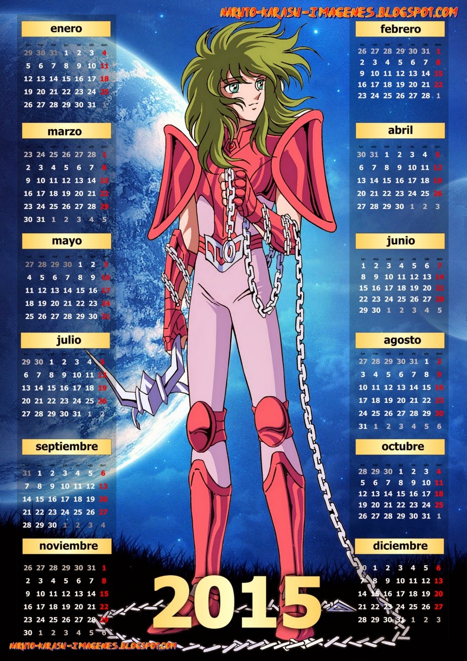calendario anime saint seiya 2015