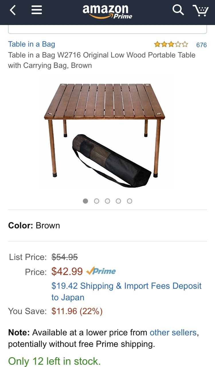 全てはカタチから… 【TABLE IN A BAG（テーブルイナバッグ）】