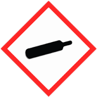 Gas under pressure hazard sign